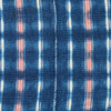 *A BEAUTIFULLY DESIGNED INDIGO + PINK WOMANS CLOTH, MOSSI TRIBE BURKINA FASO ( No 2780 )