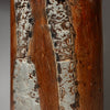 A BIG ROBUST HONEY POT WITH METAL INDIGENOUS REPAIRS FROM THE TUTSI TRIBE OF RWANDA ( No 4357 )