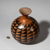 A PRECISE + PRETTY SMALL GOURD VESSEL FROM TUTSI TRIBE OF RWANDA E. AFRICA ( No 4343 )