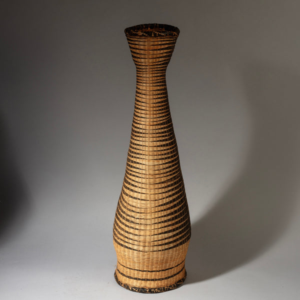 A STATUESQUE TALL TUTSI BASKET FROM RWANDA 80cm  ( No 4324 )