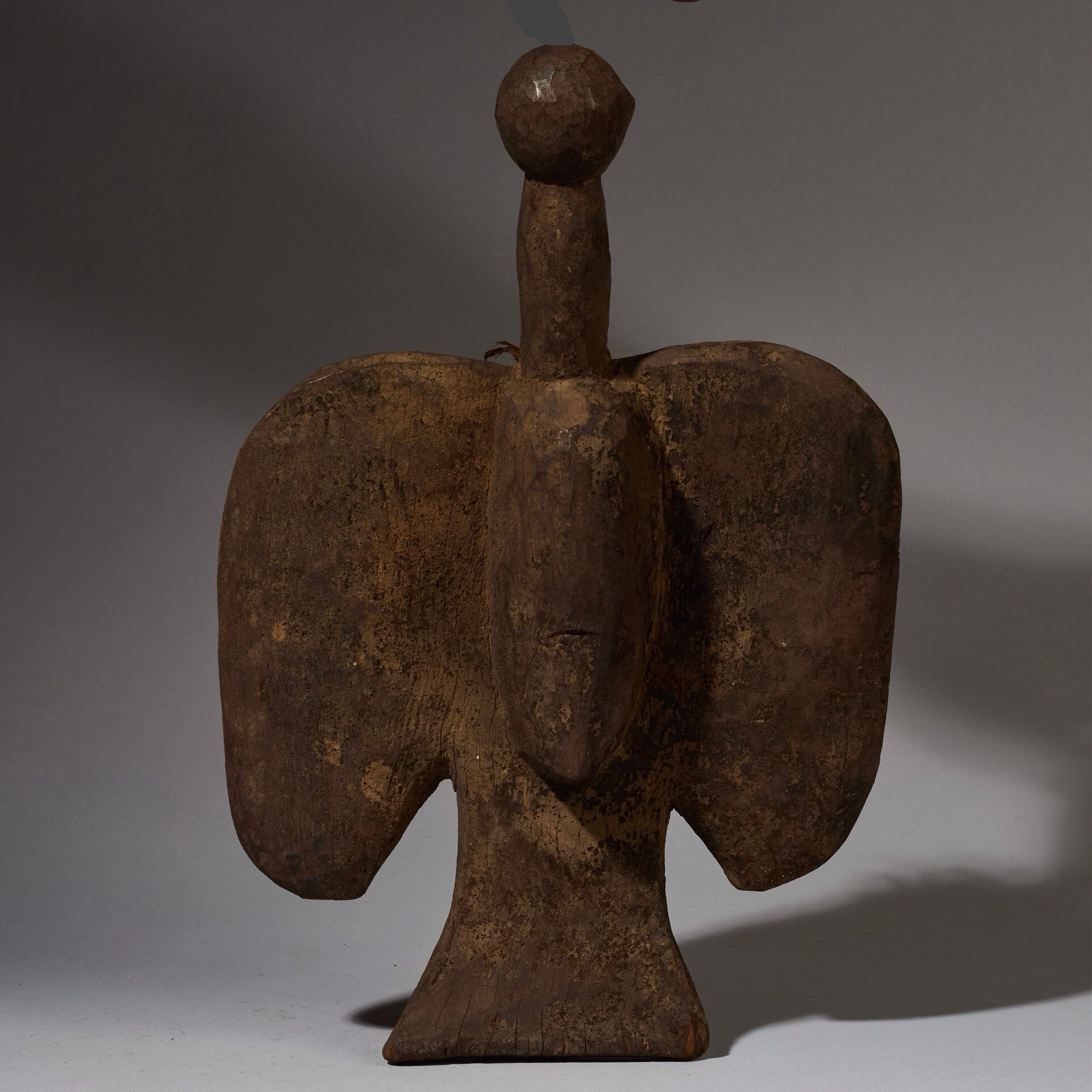 A ROMANTIC BIRD MASK, SENOUFO TRIBE OF BURKINA FASO ( No 2859 )