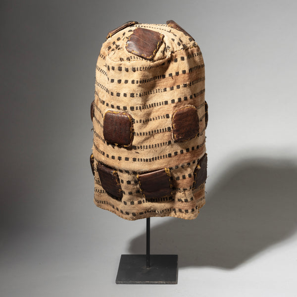 A VINTAGE GRIS GRIS DECORATED HAT, AKAN REGION GHANA ( No 4447 )