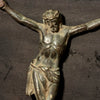 A BRONZE CAST JESUS ON STAND FROM NORTH AFRICA  (No 4439 )