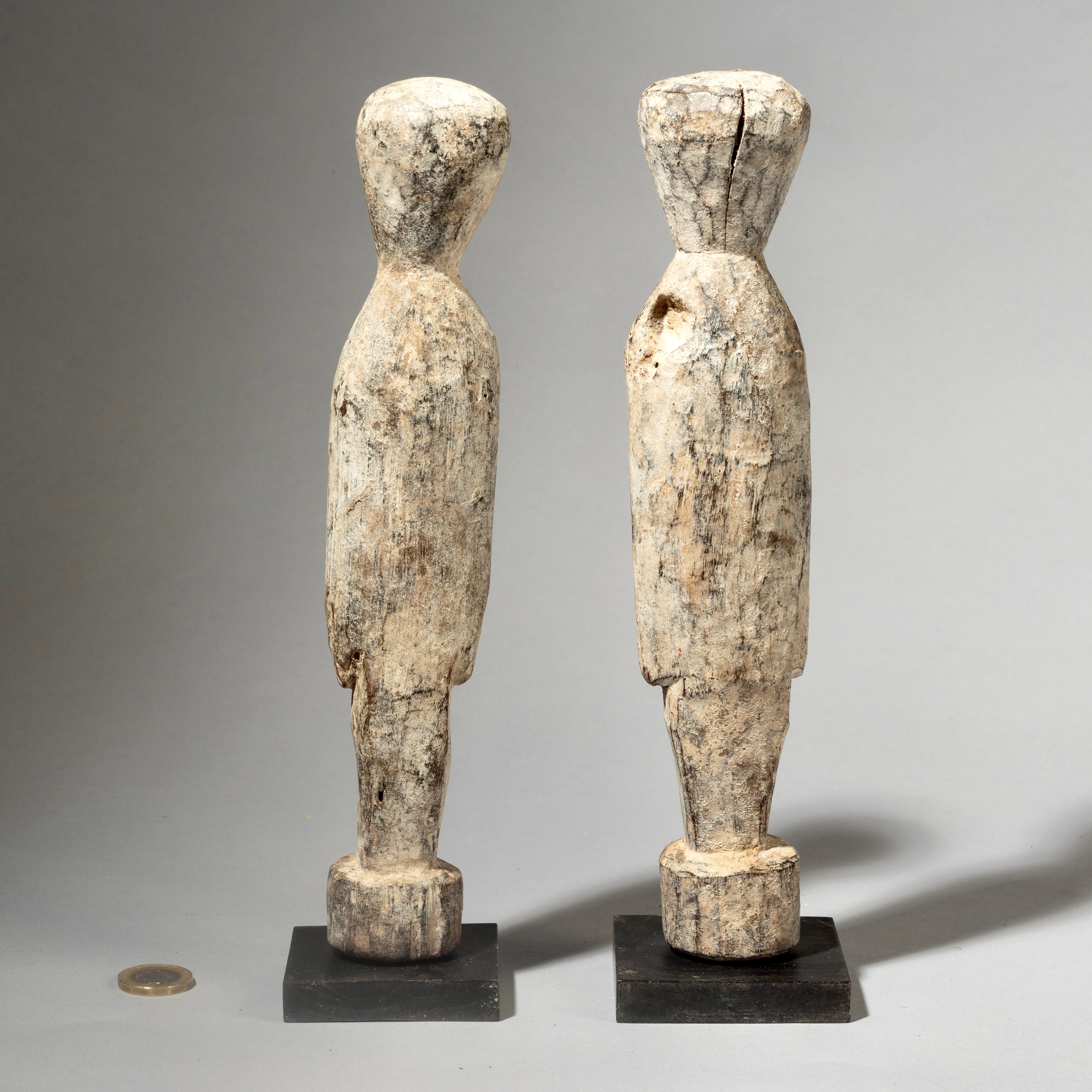 A ROMANTIC PAIR OF EWE TRIBE ALTAR FIGURES ( No 4379 )