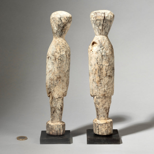 A ROMANTIC PAIR OF EWE TRIBE ALTAR FIGURES ( No 4379 )
