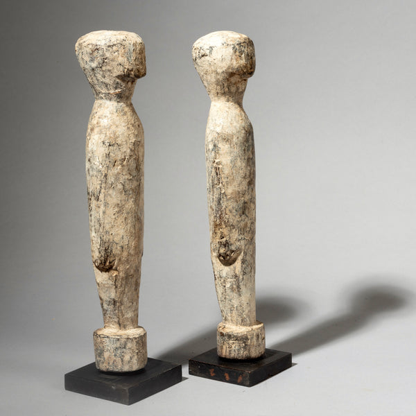 A ROMANTIC PAIR OF EWE TRIBE ALTAR FIGURES ( No 4379 )