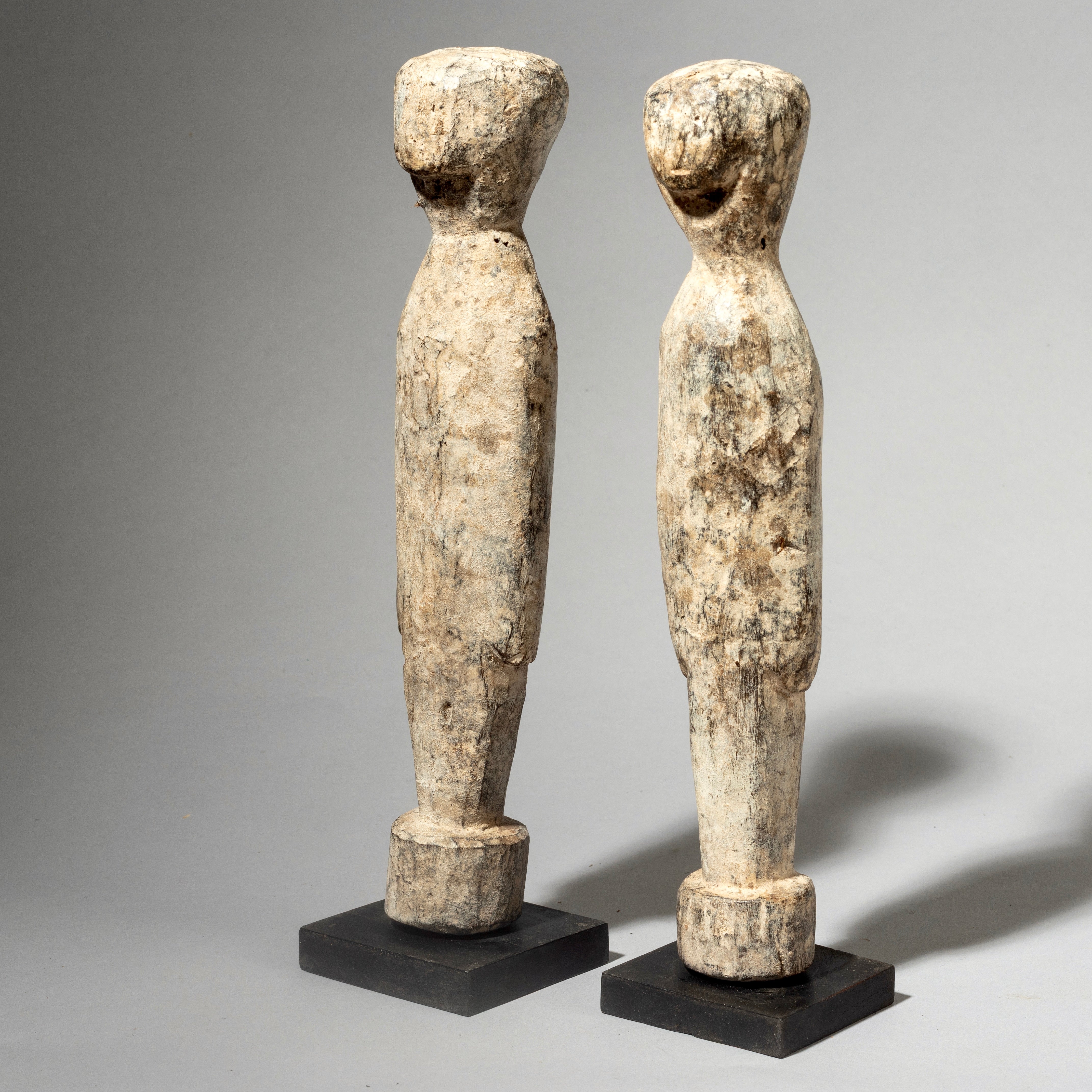 A ROMANTIC PAIR OF EWE TRIBE ALTAR FIGURES ( No 4379 )