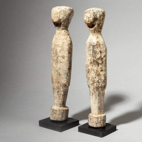 A ROMANTIC PAIR OF EWE TRIBE ALTAR FIGURES ( No 4379 )