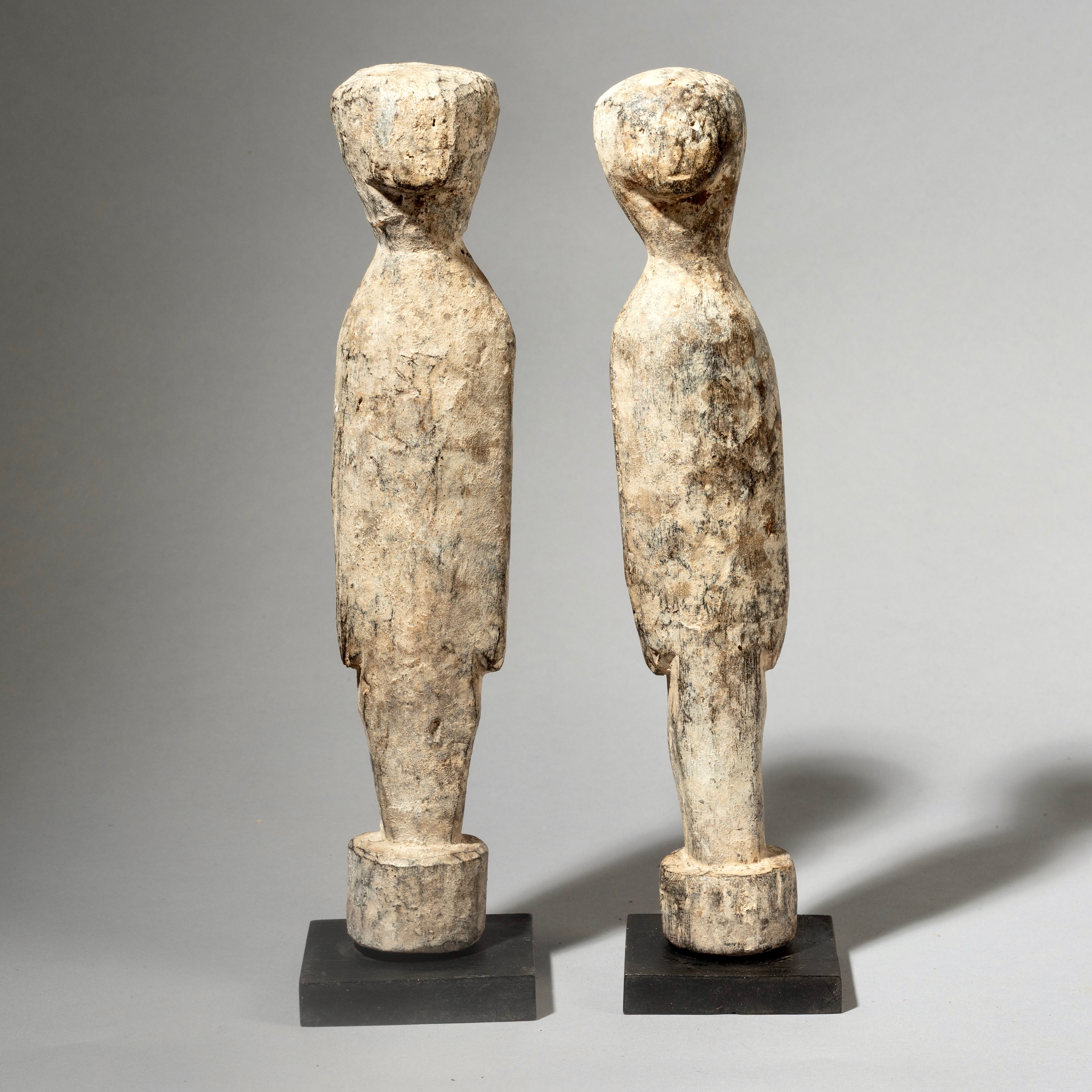 A ROMANTIC PAIR OF EWE TRIBE ALTAR FIGURES ( No 4379 )