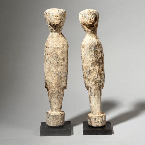A ROMANTIC PAIR OF EWE TRIBE ALTAR FIGURES ( No 4379 )