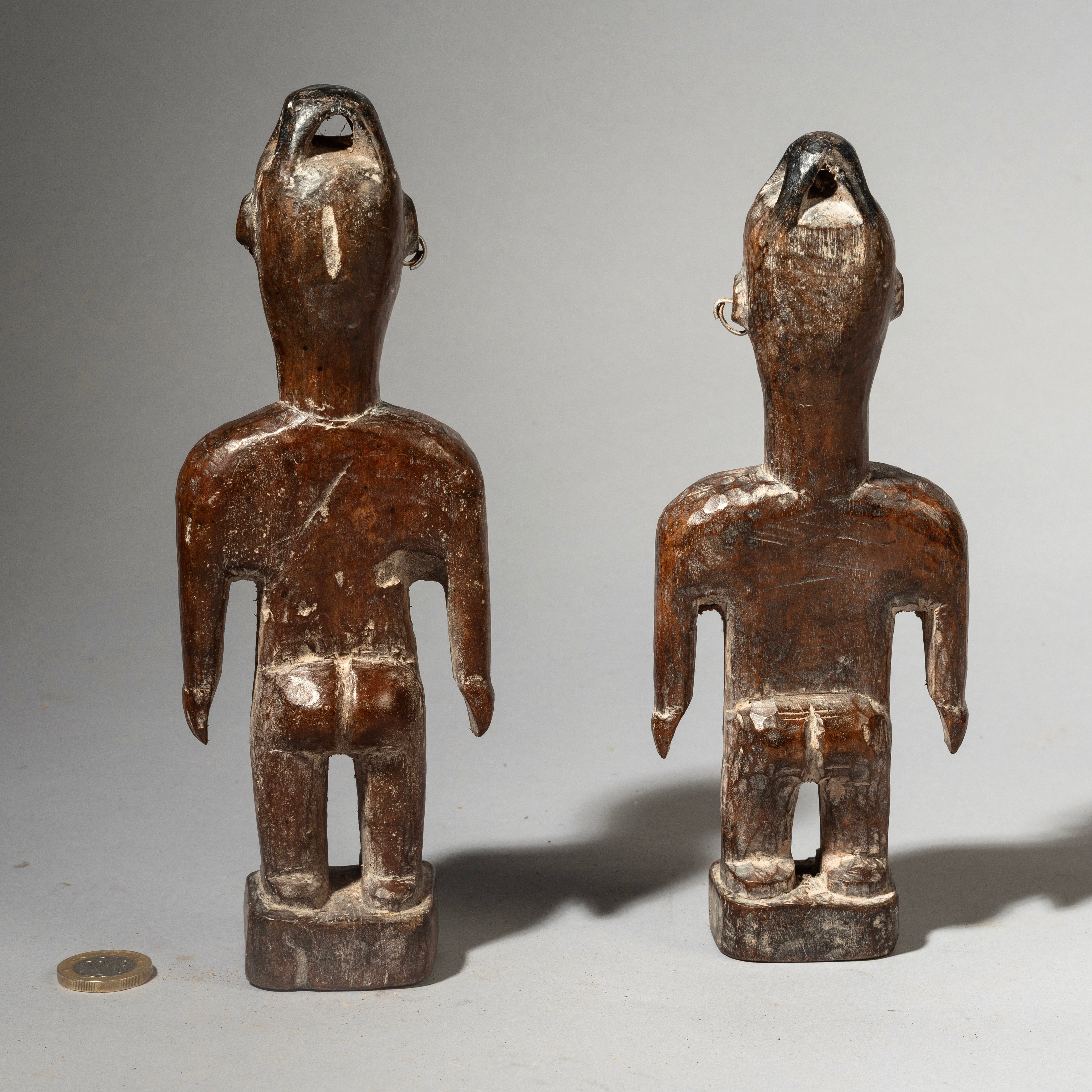 AN AWESOME PAIR OF  VENAVI TWIN DOLLS, EWE TRIBE OF GHANA ( No 4428 )