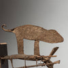 A SHAPELY FON TRIBE BIRD CHAMELEON  SCULPTURE FROM BENIN. ( No 4395 )