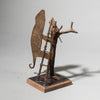 A SHAPELY FON TRIBE BIRD CHAMELEON  SCULPTURE FROM BENIN. ( No 4395 )