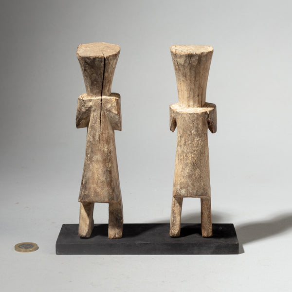 A LIKEABLE PAIR OF CUBIST ADAN ANCESTOR FIGURES, GHANA, W. AFRICA( No 1846) (Copy)