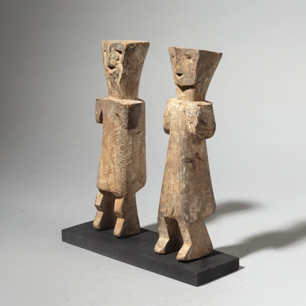 A LIKEABLE PAIR OF CUBIST ADAN ANCESTOR FIGURES, GHANA, W. AFRICA( No 1846) (Copy)