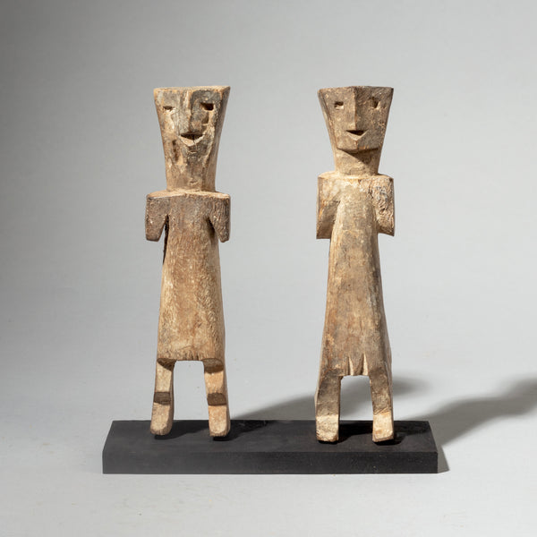 A LIKEABLE PAIR OF CUBIST ADAN ANCESTOR FIGURES, GHANA, W. AFRICA( No 1846) (Copy)