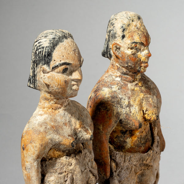 A MAGNETIC PAIR OF EWE TRIBE POWER FIGURES ( No 4377)