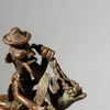 A SUPERB HORSE + RIDER BRONZE CHARM, SENOUFO TRIBE BURKINA FASO ( No 4381 )