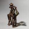 A SUPERB HORSE + RIDER BRONZE CHARM, SENOUFO TRIBE BURKINA FASO ( No 4381 )