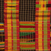 AN IMPACTFUL  MOUNTED   TEXTILE, ASHANTI  TRIBE  ( No 4413 )