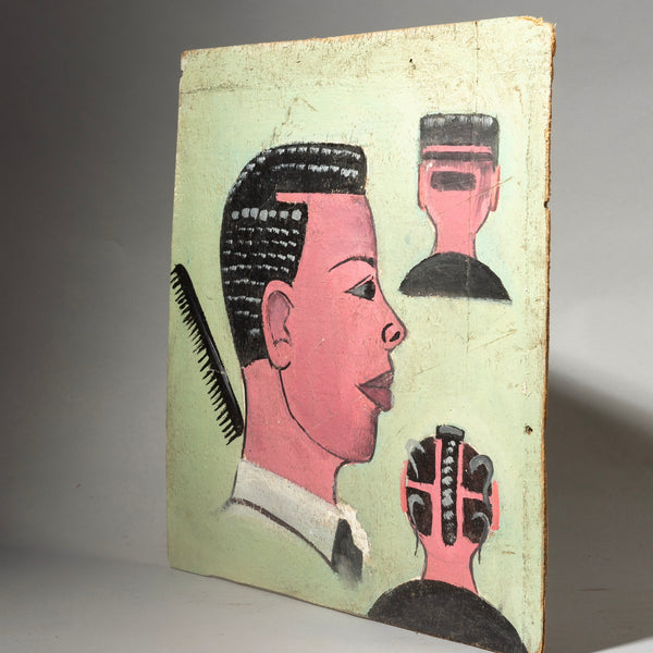 A HANDSOME HAIRDRESSERS BOARD, WEST AFRICA ( No 4424 )