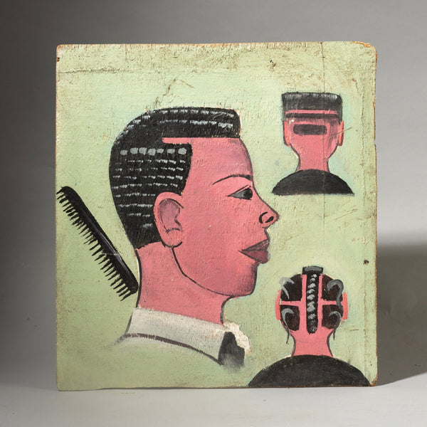A HANDSOME HAIRDRESSERS BOARD, WEST AFRICA ( No 4424 )