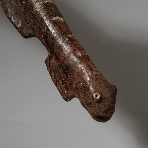 A STYLISED CATERPILLAR FETISH FROM THE PARE TRIBE OF TANZANIA EAST AFRICA( No 4483 )