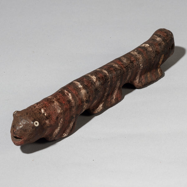A STYLISED CATERPILLAR FETISH FROM THE PARE TRIBE OF TANZANIA EAST AFRICA( No 4483 )