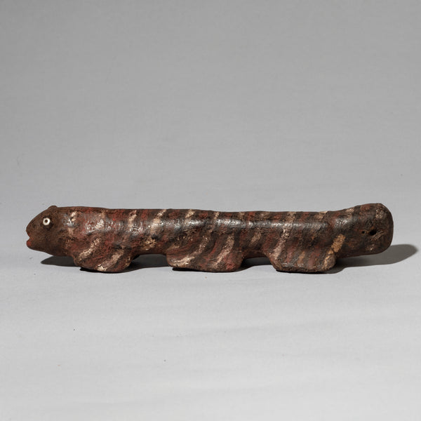 A STYLISED CATERPILLAR FETISH FROM THE PARE TRIBE OF TANZANIA EAST AFRICA( No 4483 )