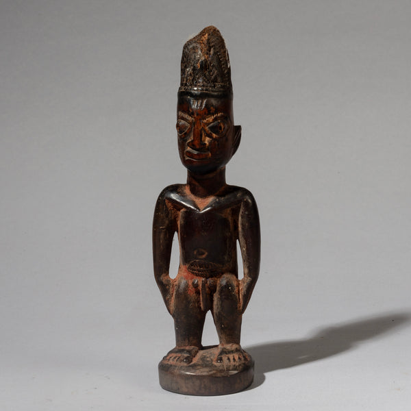 A ENCRUSTED IBEJI  YORUBA TRIBE OF NIGERIA EX UK COLLECTION  ( No 4496 )