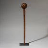 A RARE FORM 19THC - EARLY 1900 WOODEN KNOBKERRIE , FROM ZULU TRIBE OF SOUTH AFRICA EX UK COLL. ( No 4523 )