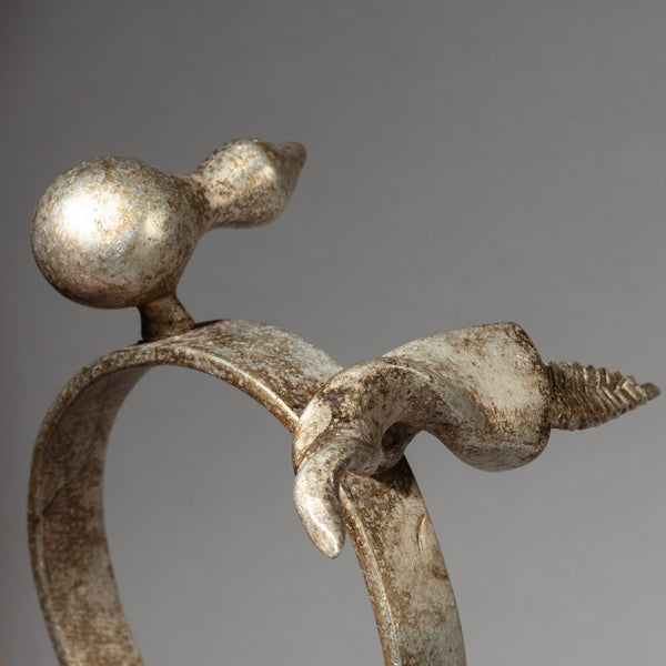 AN ALUMINIUM ARM BAND FROM THE FON TRIBE OF BENIN W.AFRICA( No 4504 )