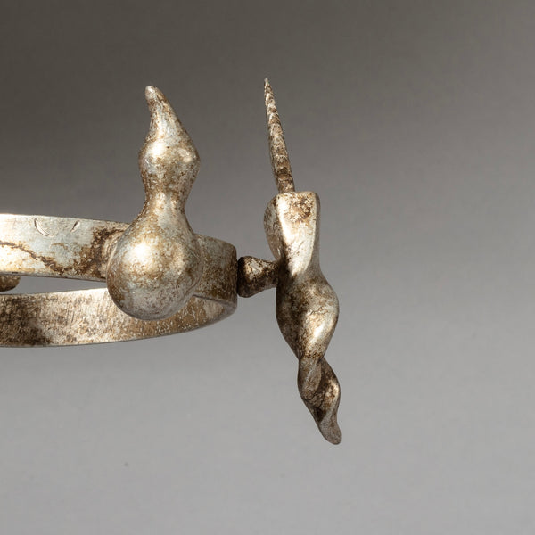 AN ALUMINIUM ARM BAND FROM THE FON TRIBE OF BENIN W.AFRICA( No 4504 )