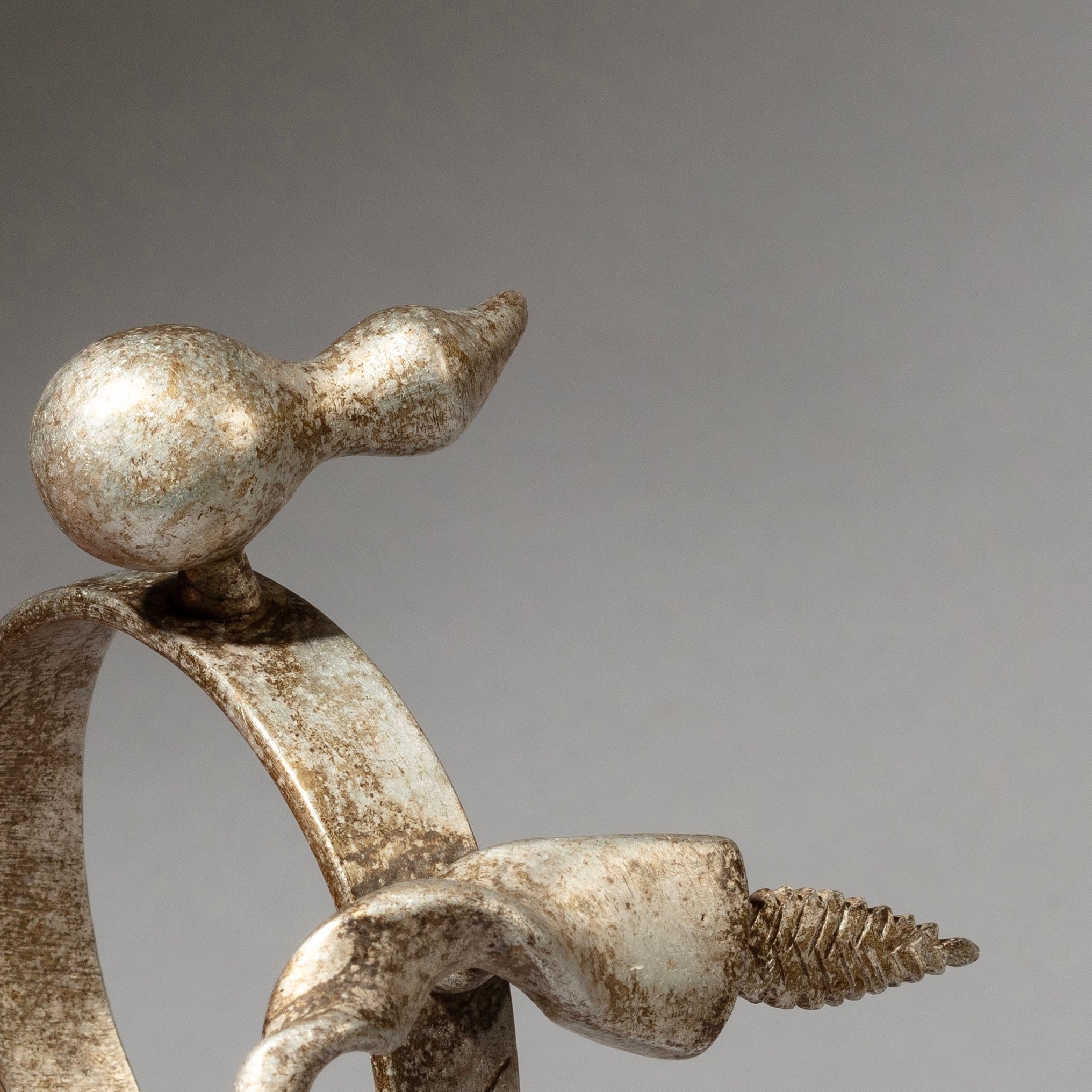 AN ALUMINIUM ARM BAND FROM THE FON TRIBE OF BENIN W.AFRICA( No 4504 )