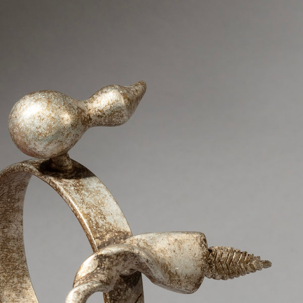 AN ALUMINIUM ARM BAND FROM THE FON TRIBE OF BENIN W.AFRICA( No 4504 )
