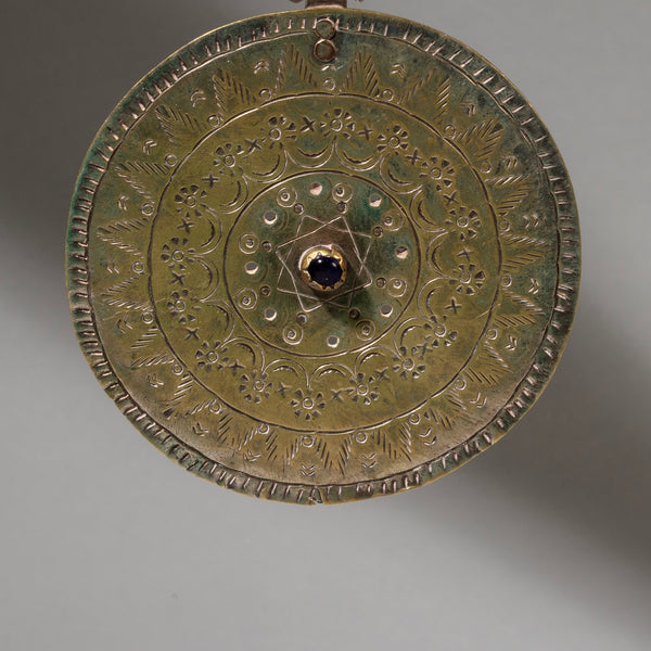 A LARGE ANTIQUE SILVER PLATED OTTOMAN WEDDING HEAD DECORATION ( No 4514 )