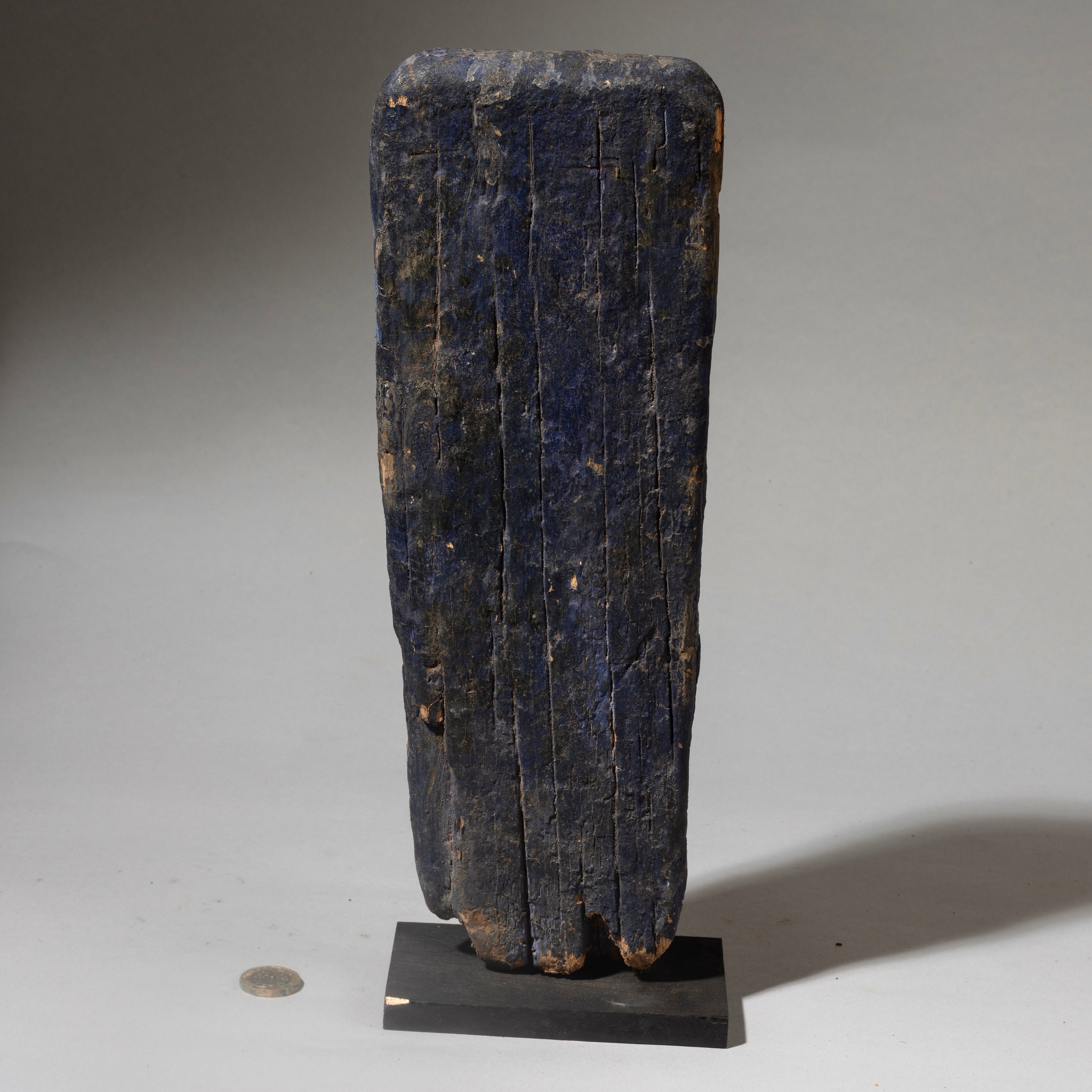 A RARE BLUE PIGMENT PLAQUE FETISH, EWE TRIBE GHANA  ( No 4524 )