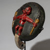 AN ADORABLE FIGURATIVE LID FROM THE YORUBA TRIBE NIGERIA ( No 4537)