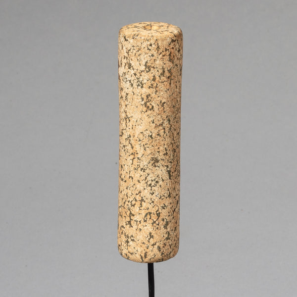 THE LARGEST +PRETTIEST ANCIENT STONE BEAD FROM DOGON TRIBE OF MALI W.AFRICA ( No 4528 )