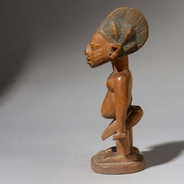 A FINE OLD  IBEJI, EX UK COLL. YORUBA TRIBE OF NIGERIA ( No 4535 )