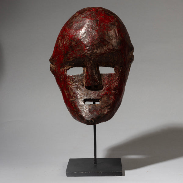 A RED SCULPTURAL MASK FROM THE SUKUMA TRIBE, TANZANIA, EAST AFRICA( No 4539 )