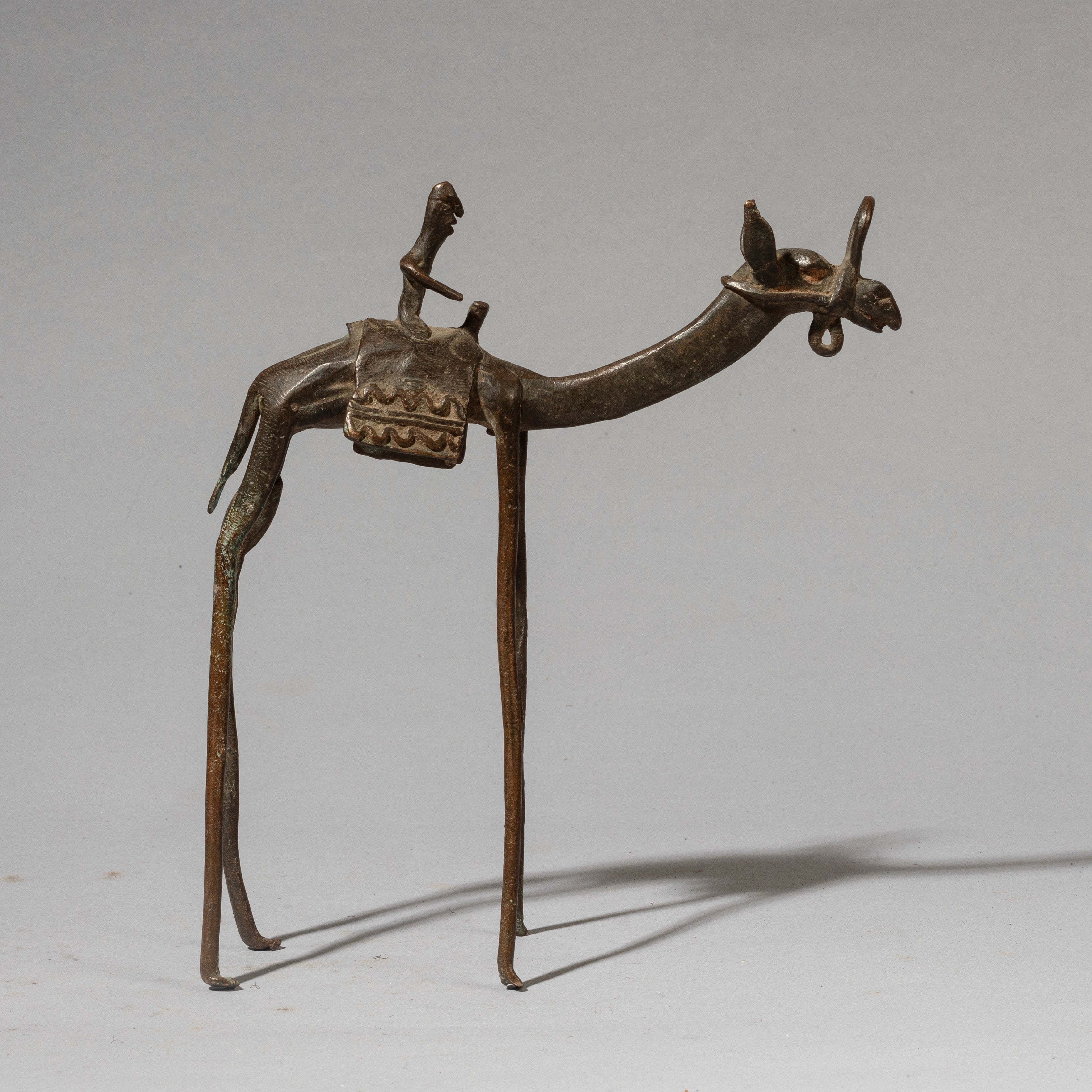 A LARGE BRONZE CAMEL , FON TRIBE OF BENIN ( No 4493 )