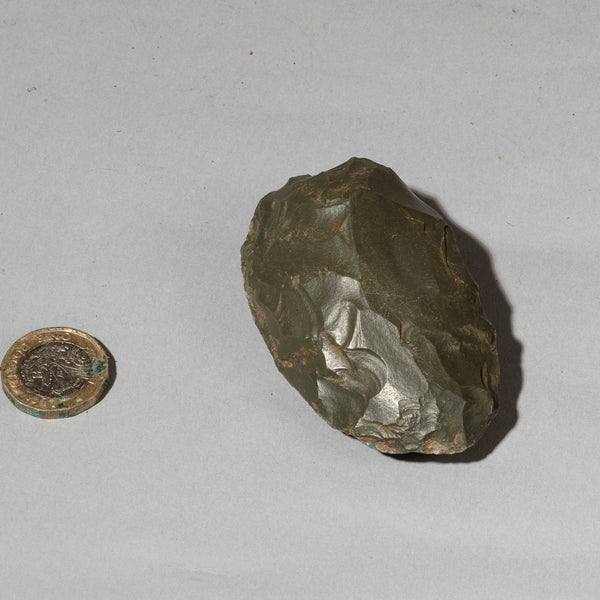 A GREEN GREY NEOLITHIC STONE TOOL FROM SAHARA ( No 4466 )