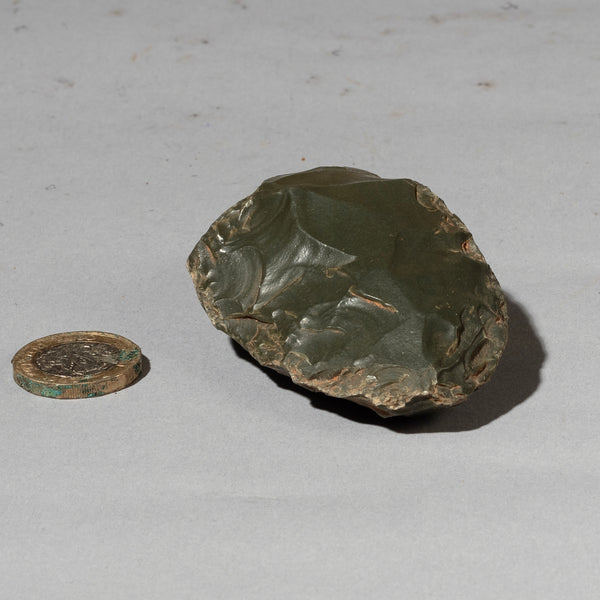 A GREEN GREY NEOLITHIC STONE TOOL FROM SAHARA ( No 4466 )