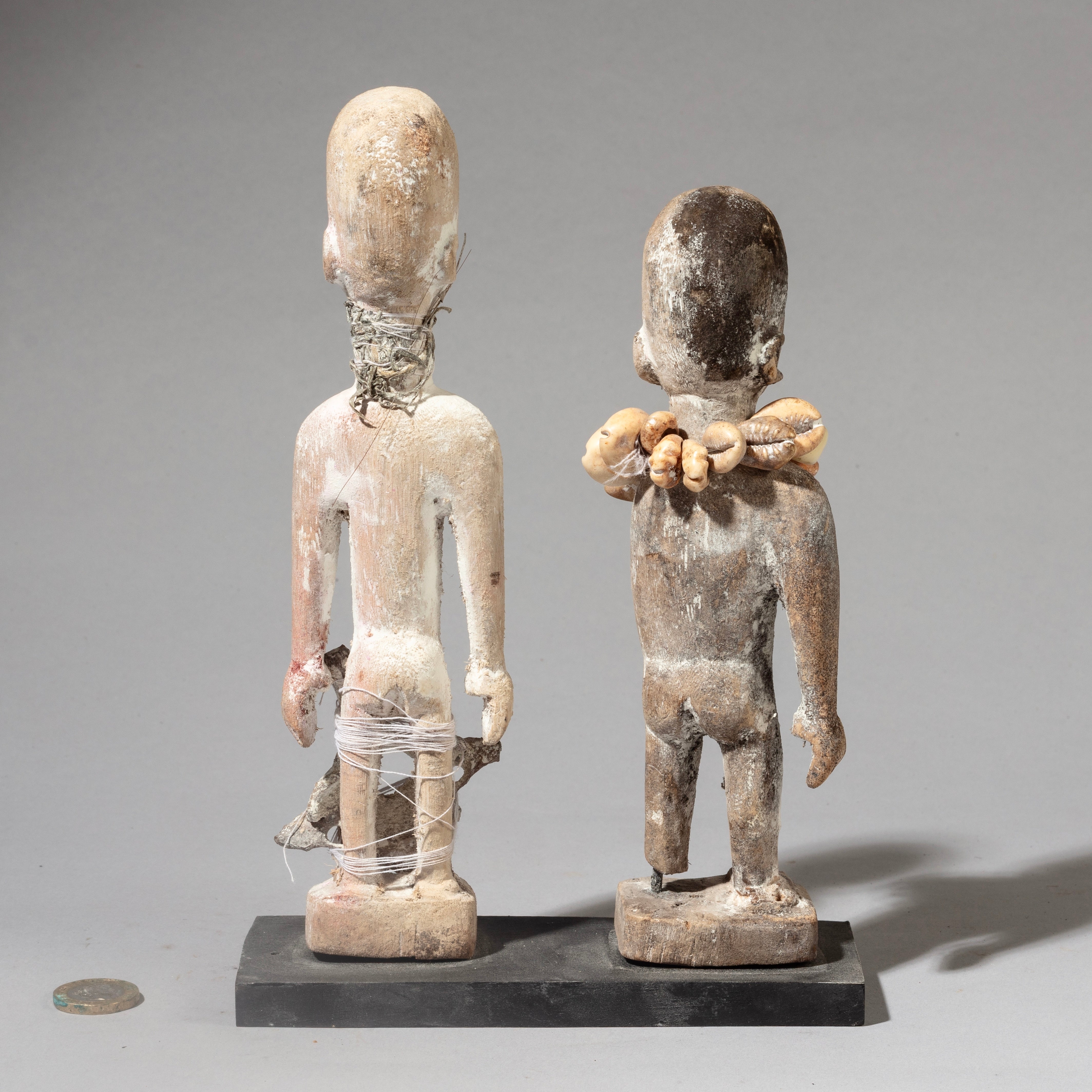 A UNUSUAL PAIR OF EWE VENAVI DOLL FROM GHANA ( No  4564 )
