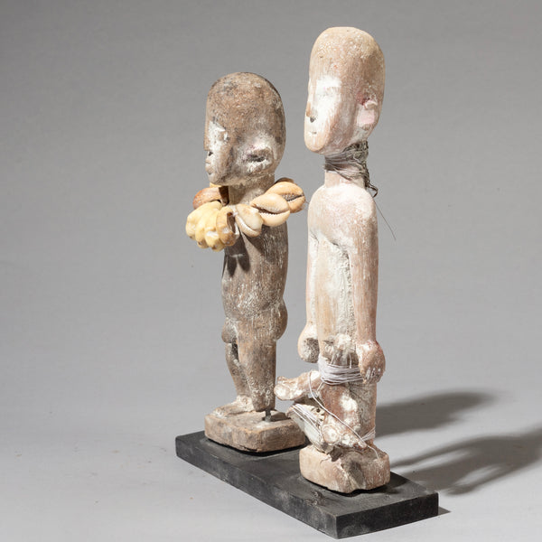 A UNUSUAL PAIR OF EWE VENAVI DOLL FROM GHANA ( No  4564 )