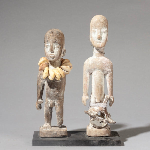 A UNUSUAL PAIR OF EWE VENAVI DOLL FROM GHANA ( No  4564 )