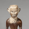 A STRIKING PAIR OF KAOLIN  FACED VENAVI DOLLS FROM EWE TRIBE GHANA WEST AFRICA( No 4515 )