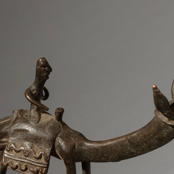 A LARGE BRONZE CAMEL , FON TRIBE OF BENIN ( No 4493 )