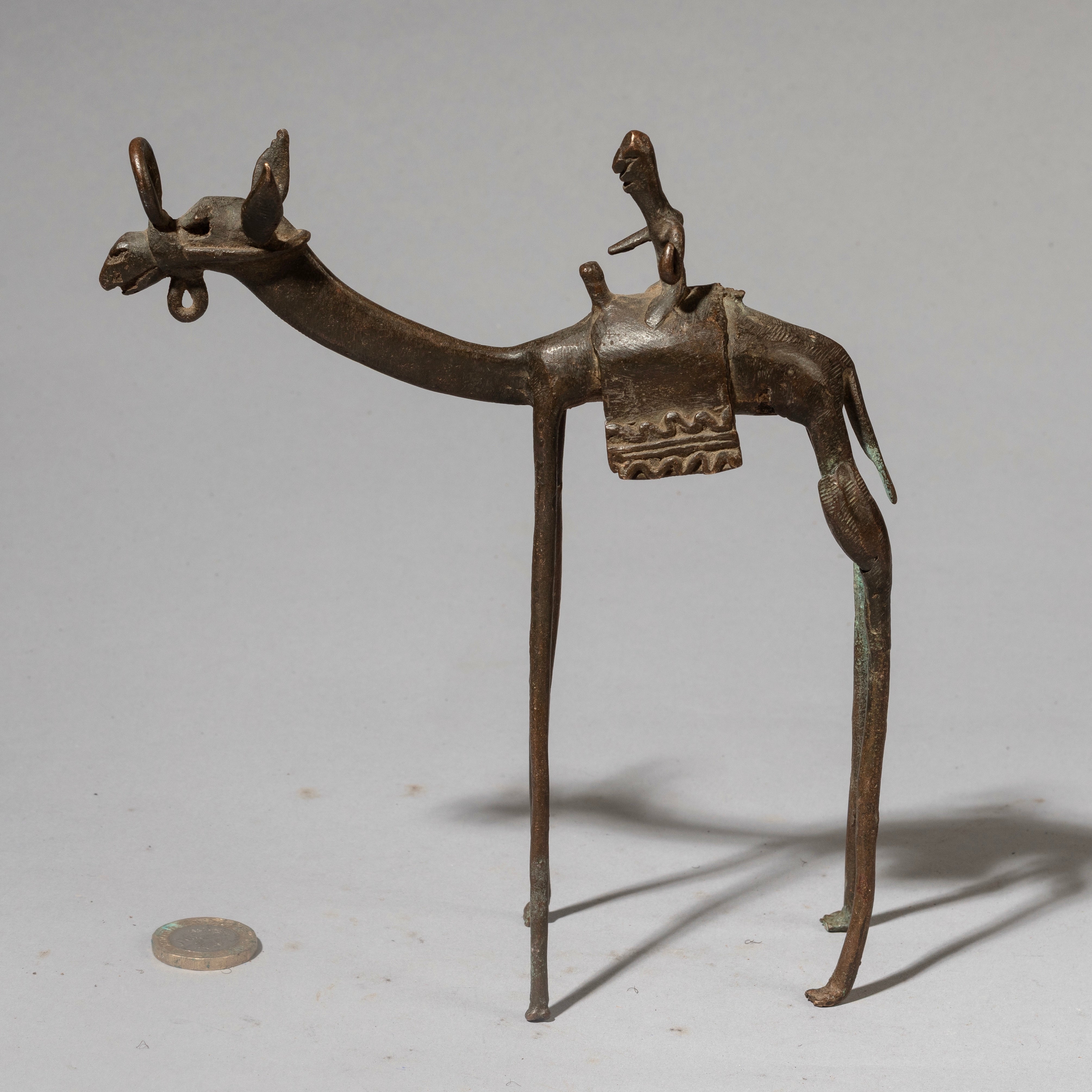 A LARGE BRONZE CAMEL , FON TRIBE OF BENIN ( No 4493 )
